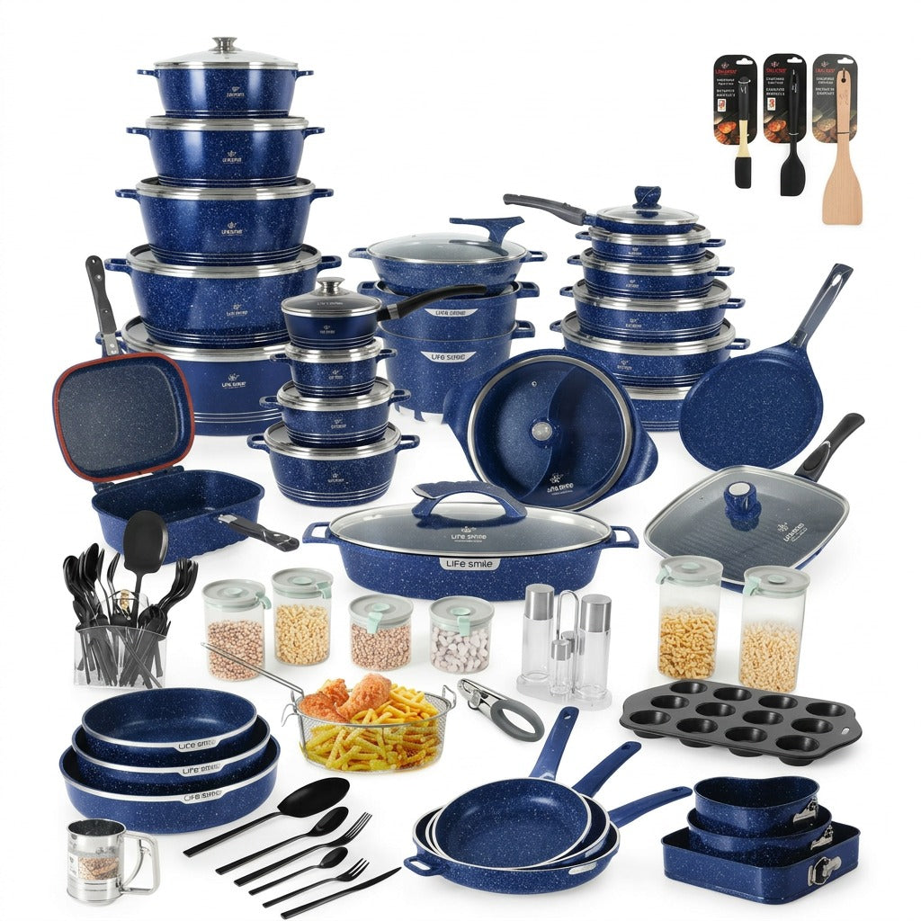 Complete 134 Piece Cooking & Kitchenware Set Premium