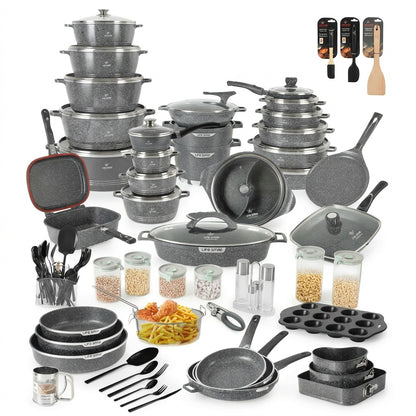 Complete 134 Piece Cooking & Kitchenware Set Premium