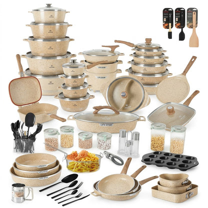 Complete 134 Piece Cooking & Kitchenware Set Premium